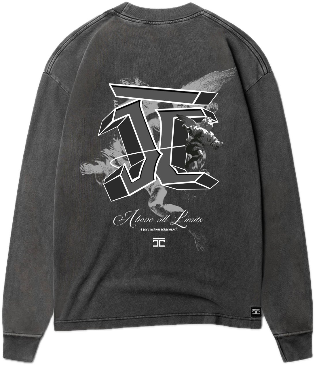 JORCUSTOM AboveAllLimits Ls T-Shirt AcidGrey Grijs