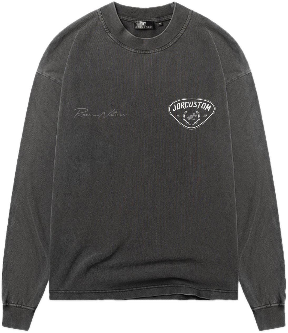 JORCUSTOM RaceAgainst Ls T-Shirt AcidGrey Grijs