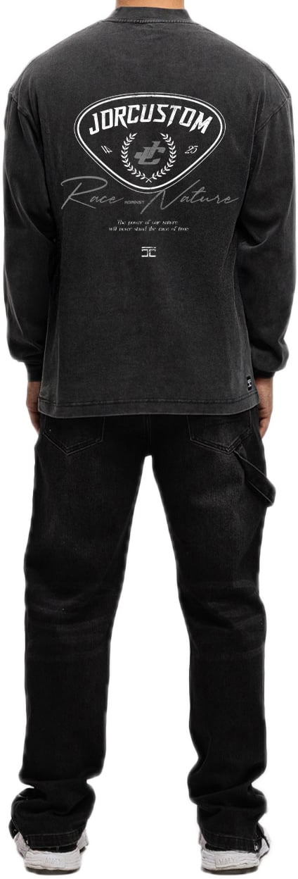 JORCUSTOM RaceAgainst Ls T-Shirt AcidGrey Grijs