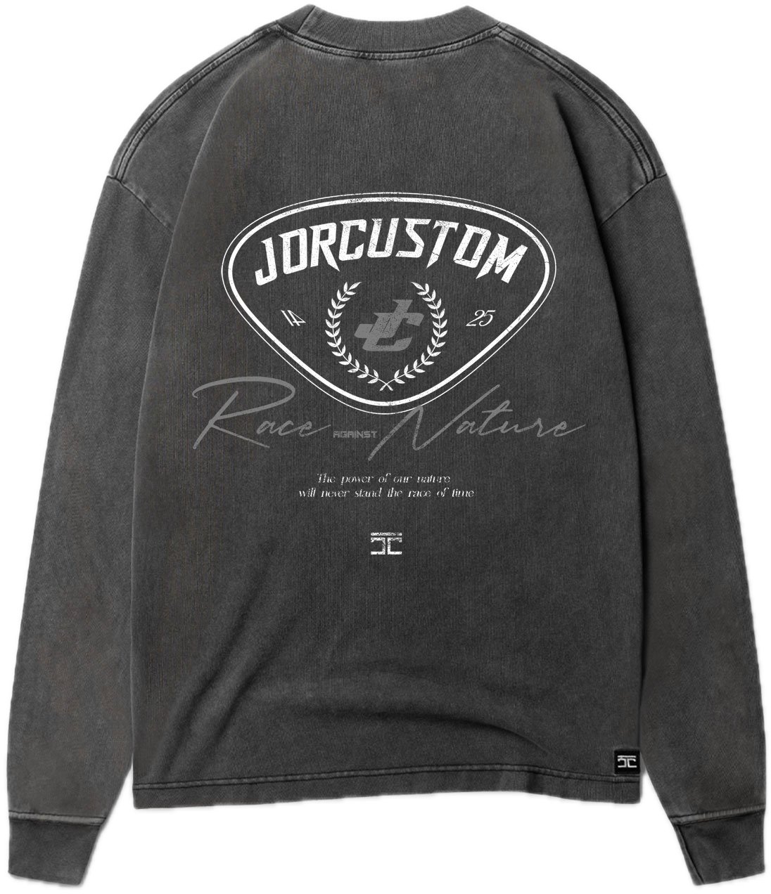 JORCUSTOM RaceAgainst Ls T-Shirt AcidGrey Grijs