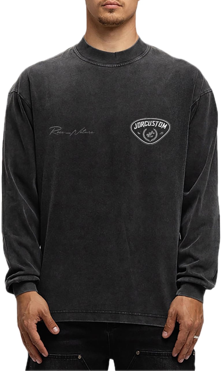 JORCUSTOM RaceAgainst Ls T-Shirt AcidGrey Grijs