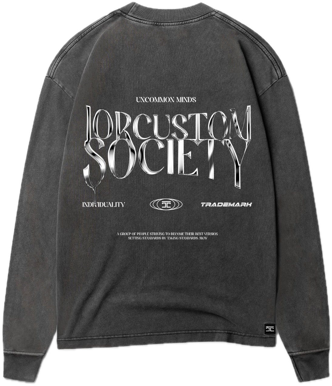 JORCUSTOM UncommonMinds Ls T-Shirt AcidGrey Grijs