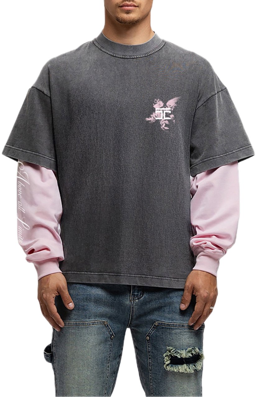 JORCUSTOM Above Double Ls Shirt Acid-Pink Roze