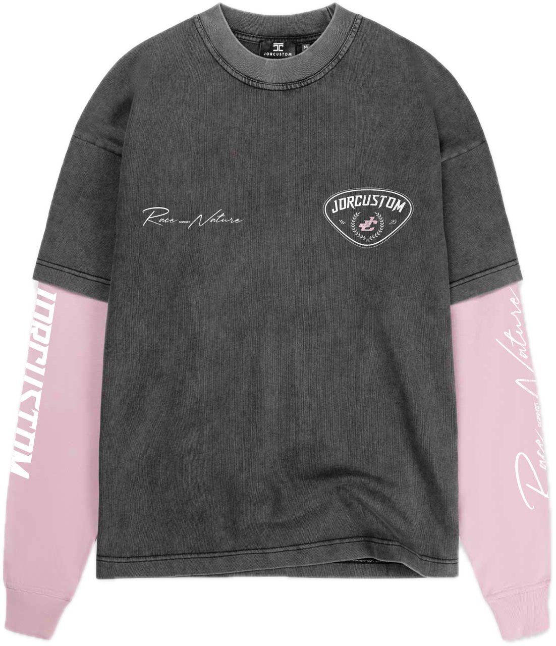 JORCUSTOM Race Double Ls Shirt Acid-Pink Roze