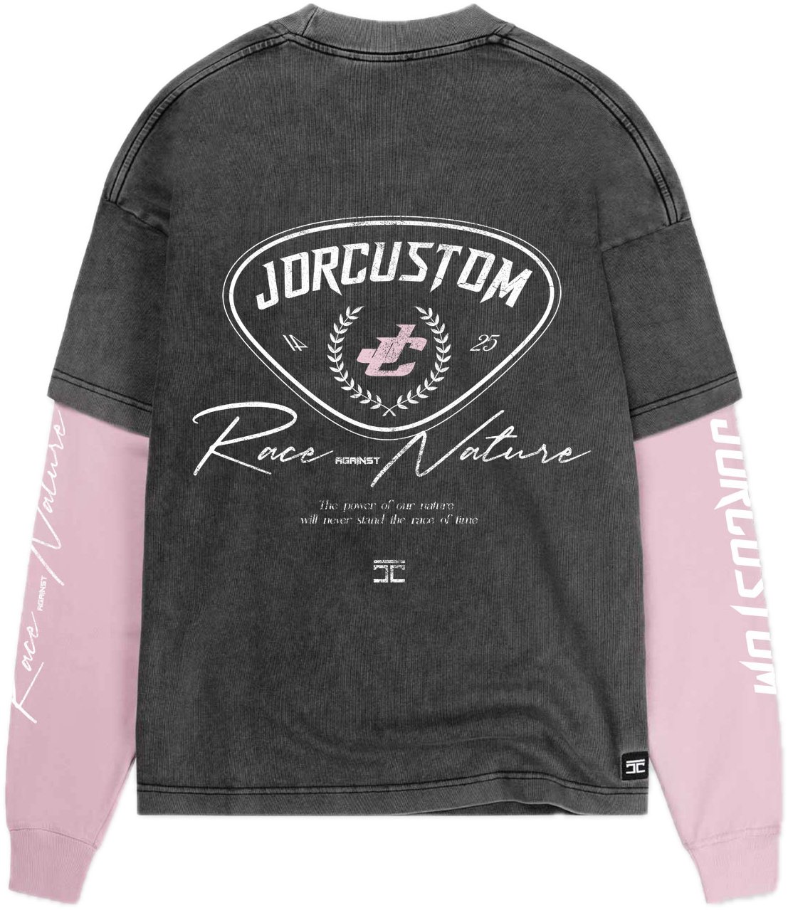 JORCUSTOM Race Double Ls Shirt Acid-Pink Roze