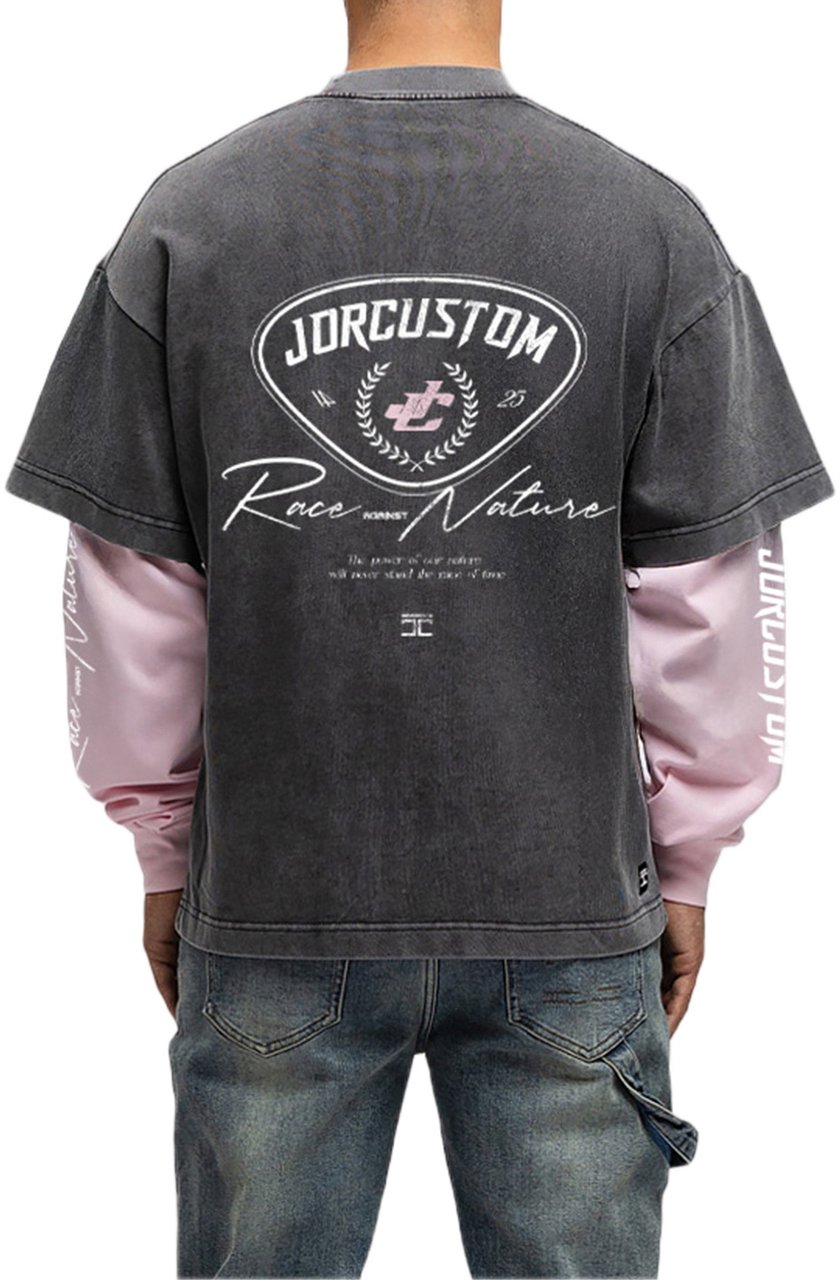 JORCUSTOM Race Double Ls Shirt Acid-Pink Roze