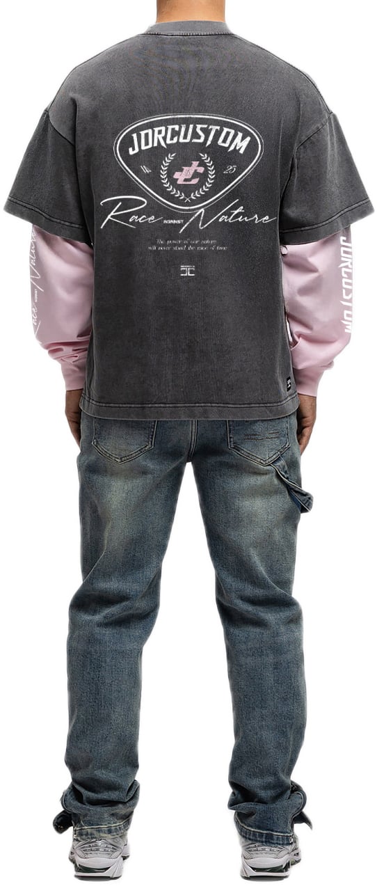 JORCUSTOM Race Double Ls Shirt Acid-Pink Roze