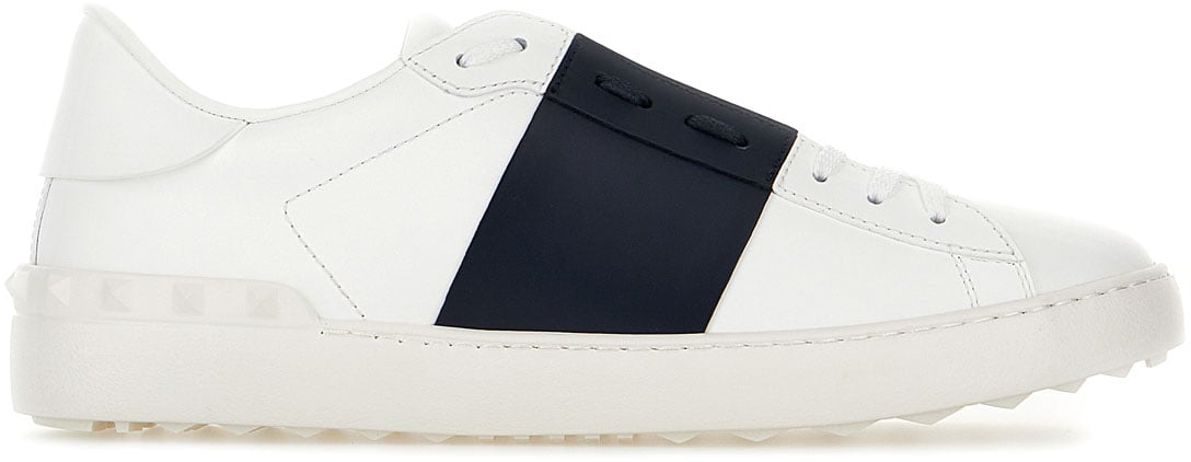Valentino Valentino White leather Open sneakers Wit