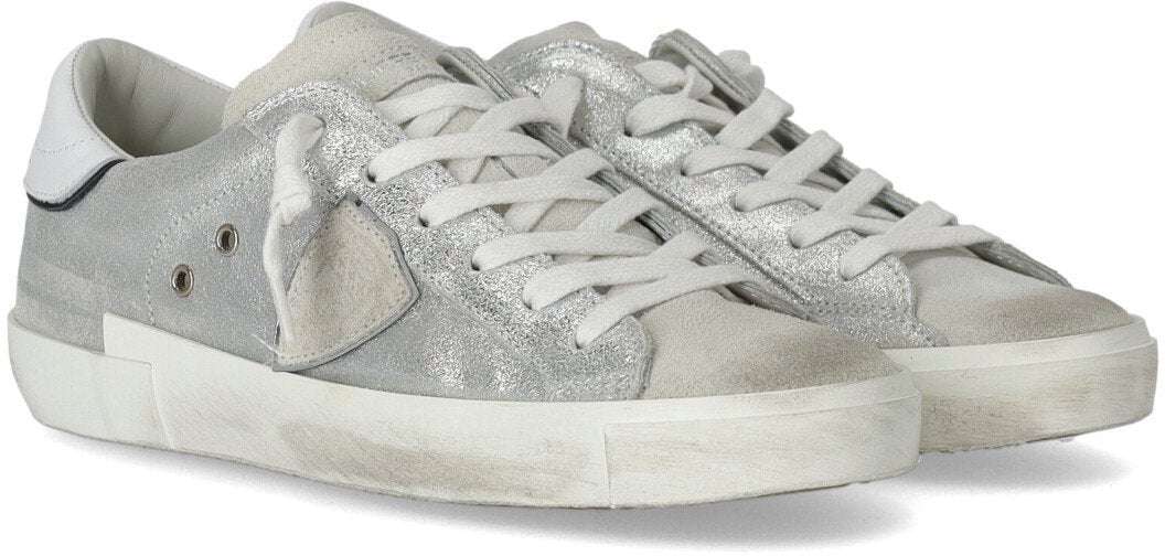 Philippe Model PHILIPPE MODEL PRSX LOW METAL SNEAKER Zilver