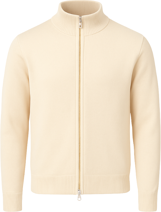Richesse KNITTED ZIPPER VEST SOFT SAND Divers