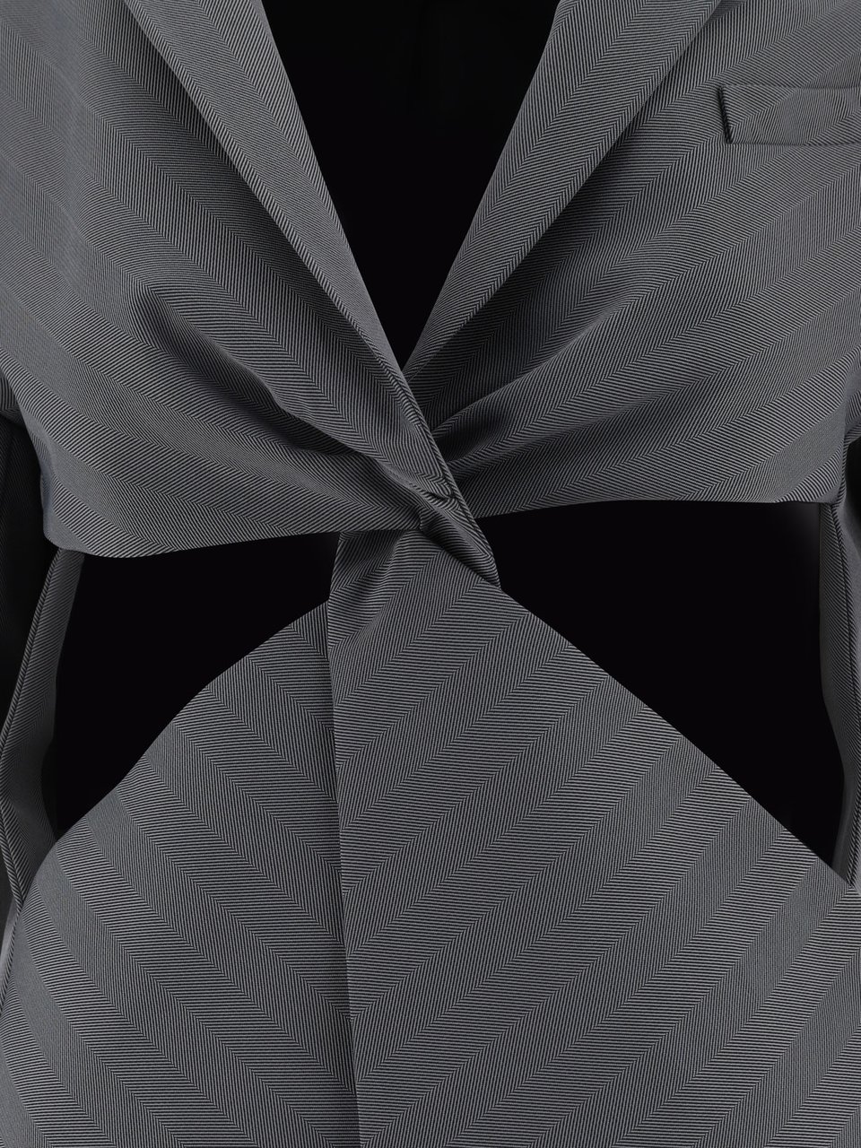 Coperni "Twisted Cut-Out" Tailored Jacket Grijs