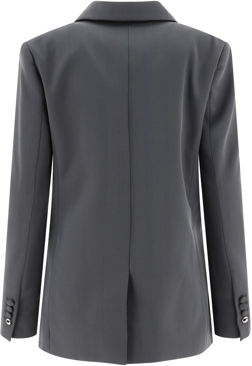 Coperni "Twisted Cut-Out" Tailored Jacket Grijs
