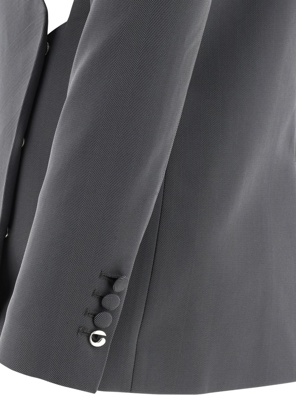 Coperni "Twisted Cut-Out" Tailored Jacket Grijs