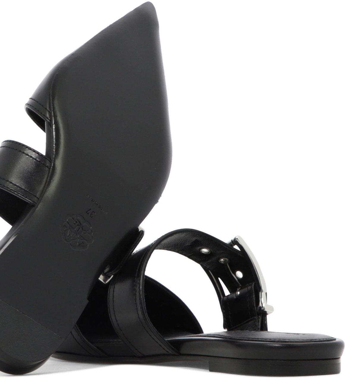 Alexander McQueen Mule "Punk" Zwart