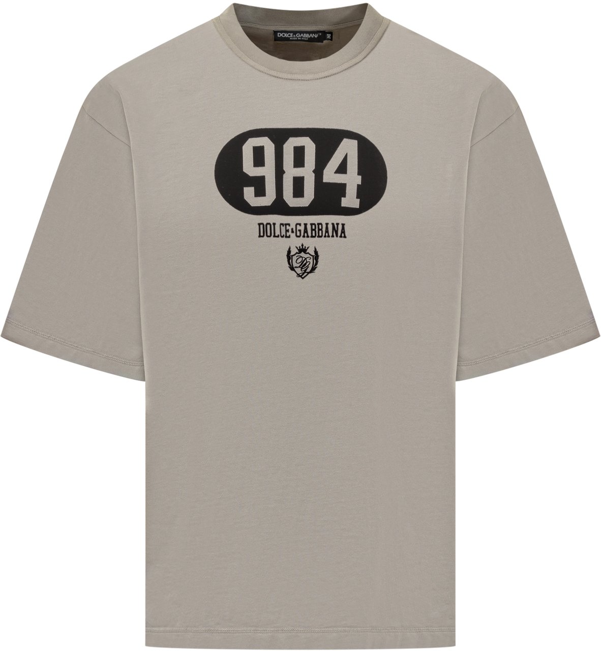 Dolce & Gabbana Dolce & Gabbana T-Shirt con Stampa Logo Beige