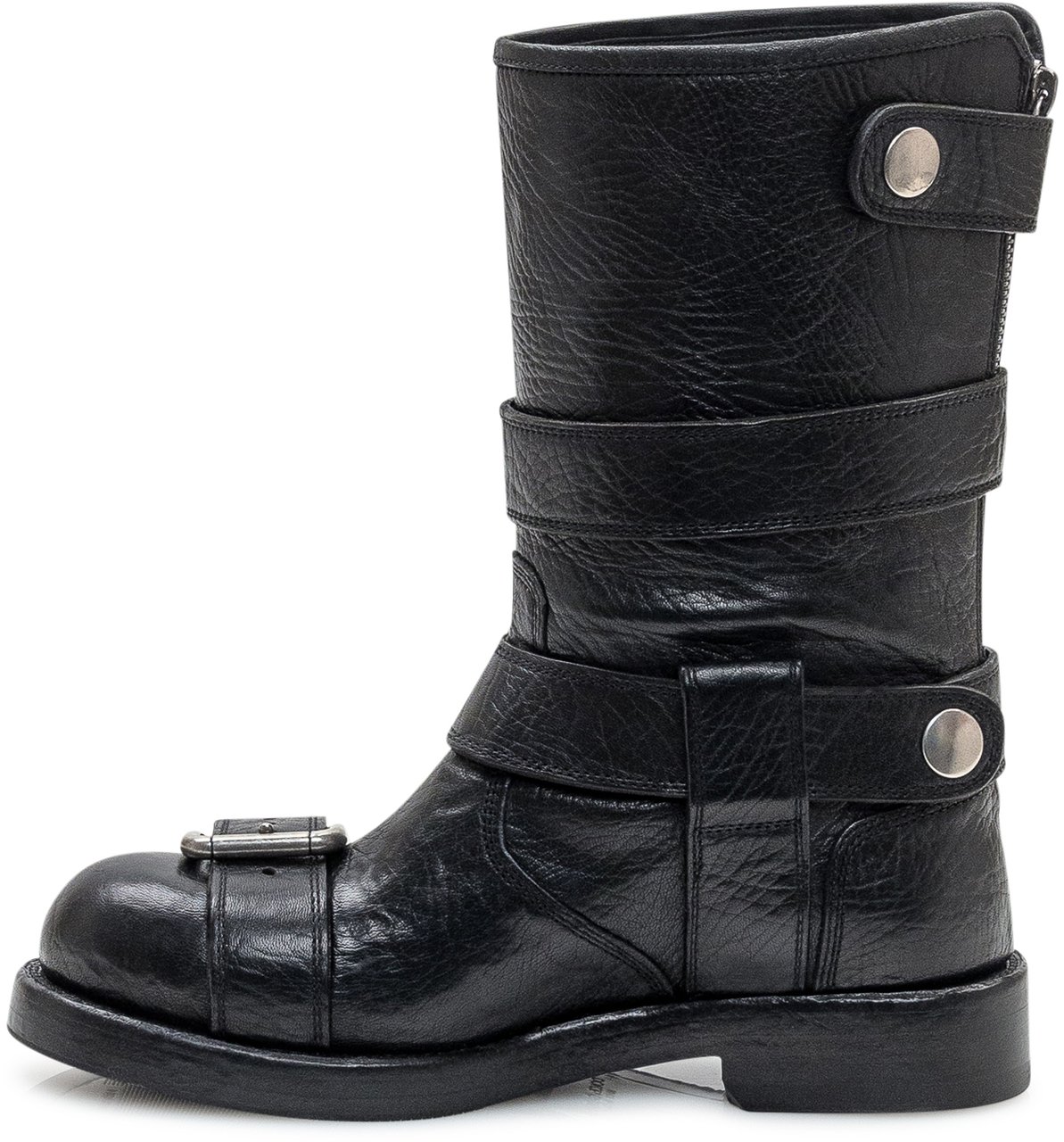 Dolce & Gabbana Dolce & Gabbana Stivaletto Horse in Pelle Nera Zwart
