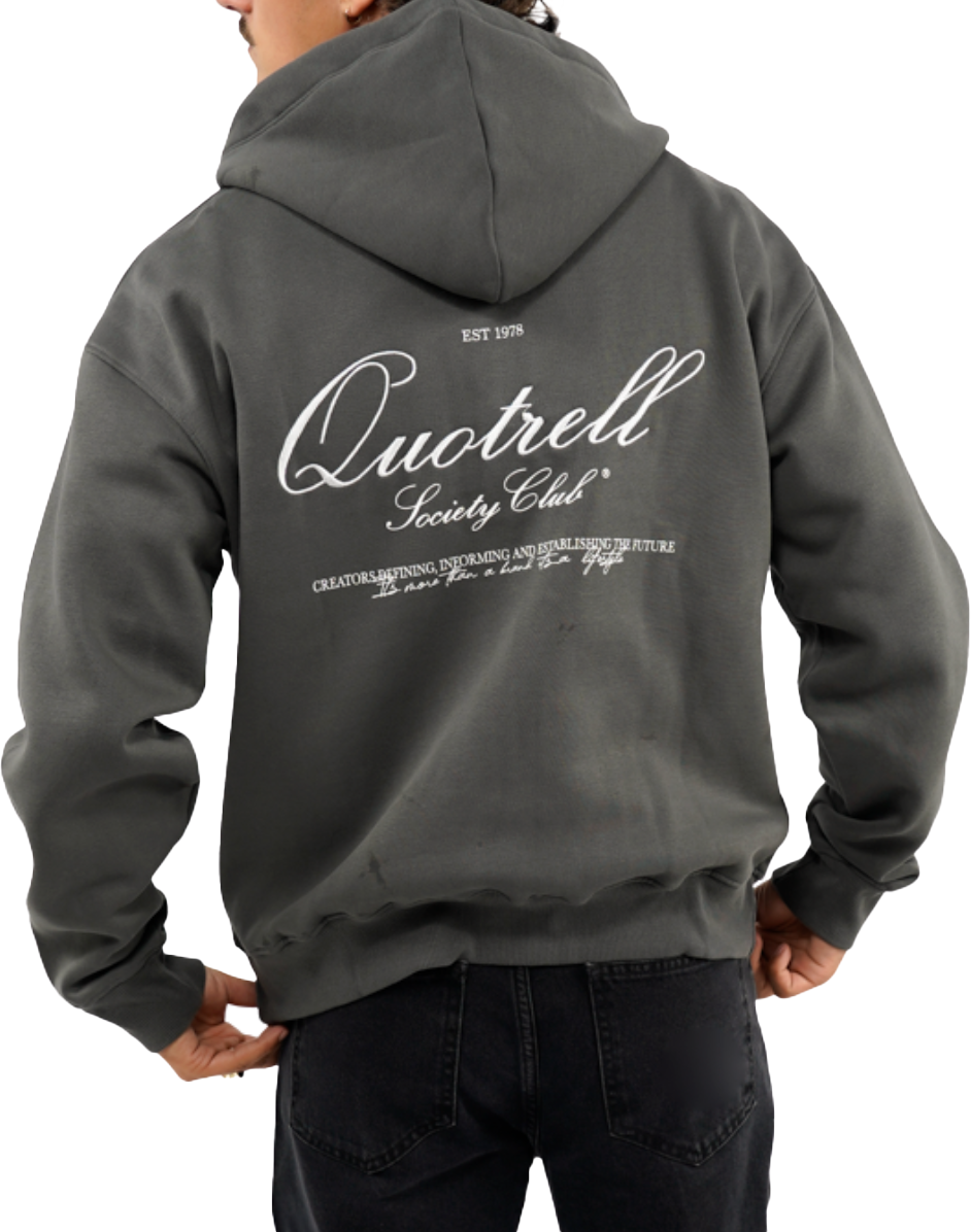 Quotrell Creators Zip Hoodie Grijs