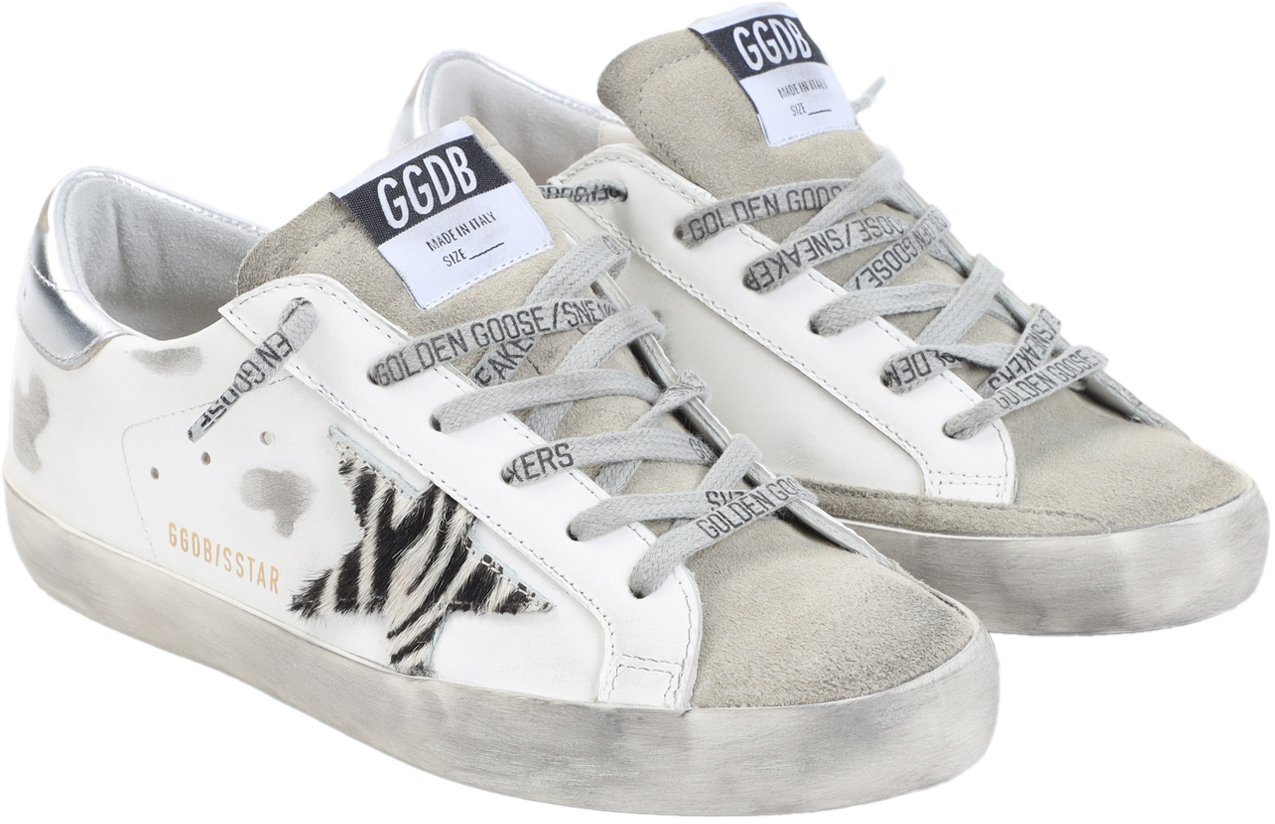 Golden Goose Dames Super-Star Sneaker Wit/Zebra Wit