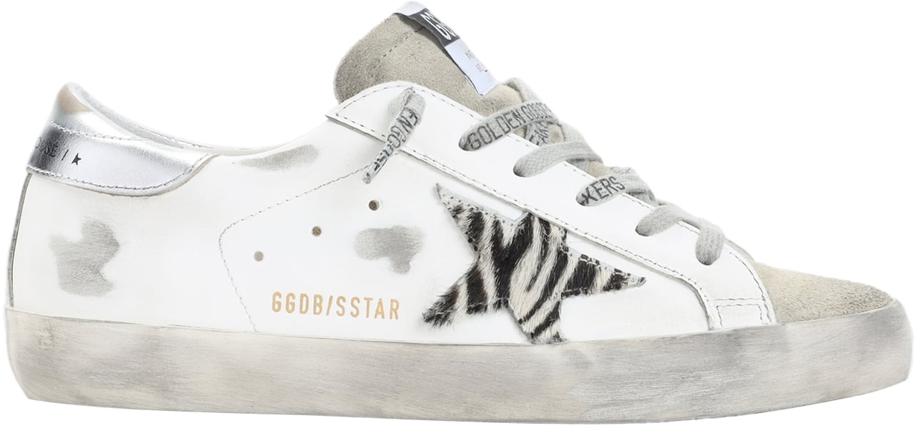 Golden Goose Dames Super-Star Sneaker Wit/Zebra Wit