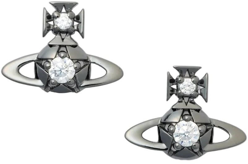 Vivienne Westwood LEE ORB EARRINGS SILVER / WHITE Wit