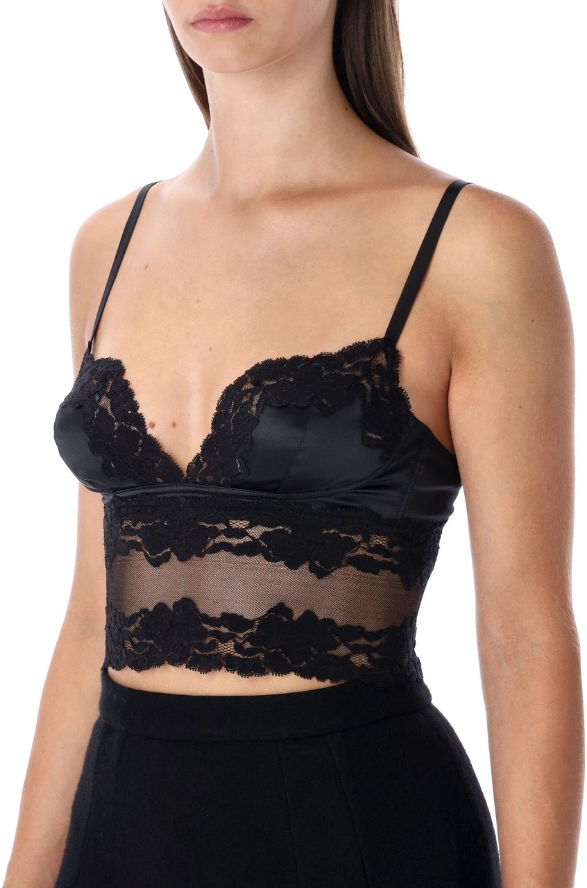 Dolce & Gabbana Lingerie Top Nero Zwart