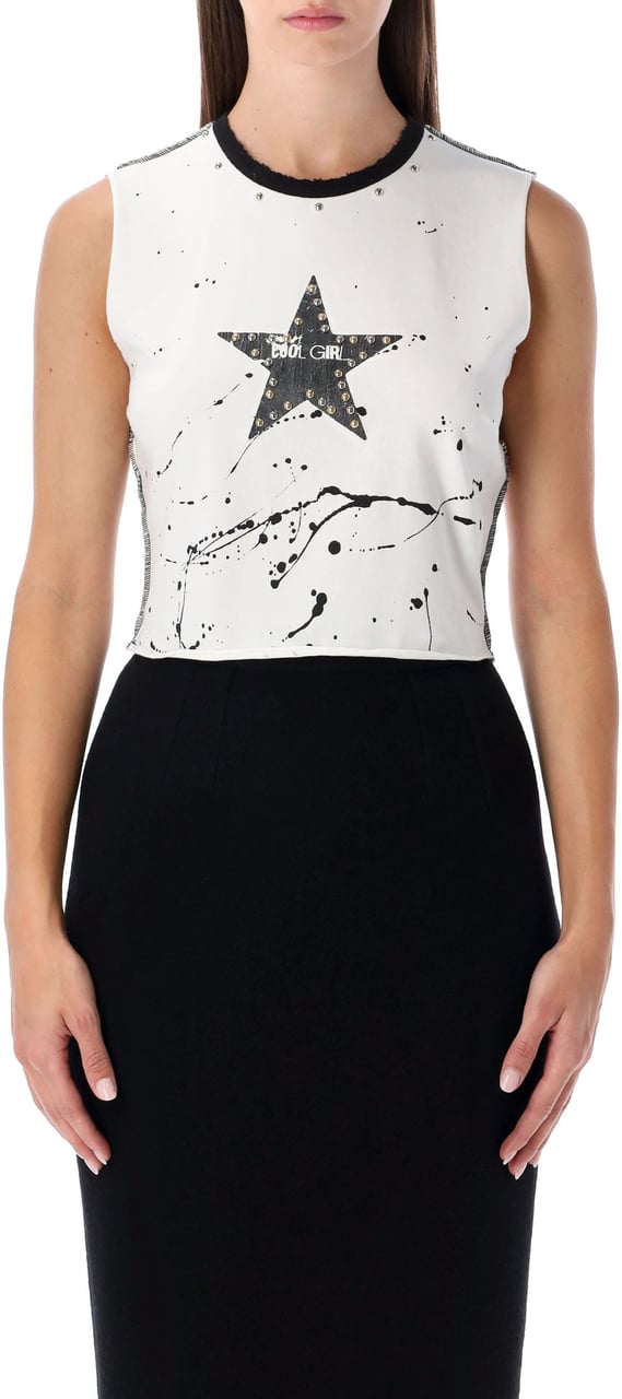 Dolce & Gabbana Tshirt Crop Bianco Wit