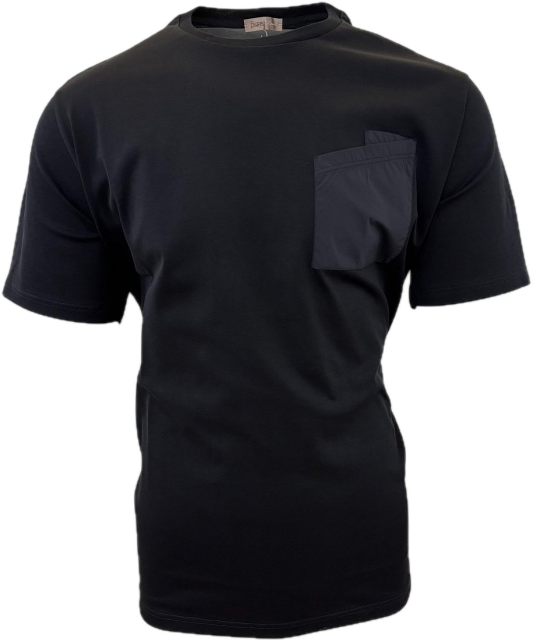 Herno T-Shirt zwart borstzak Zwart