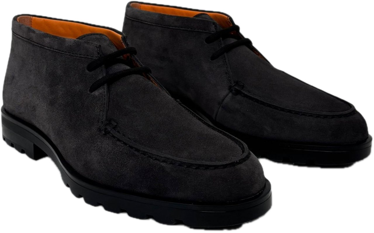 Santoni Detroit Gomma Roccetta Nero Grijs