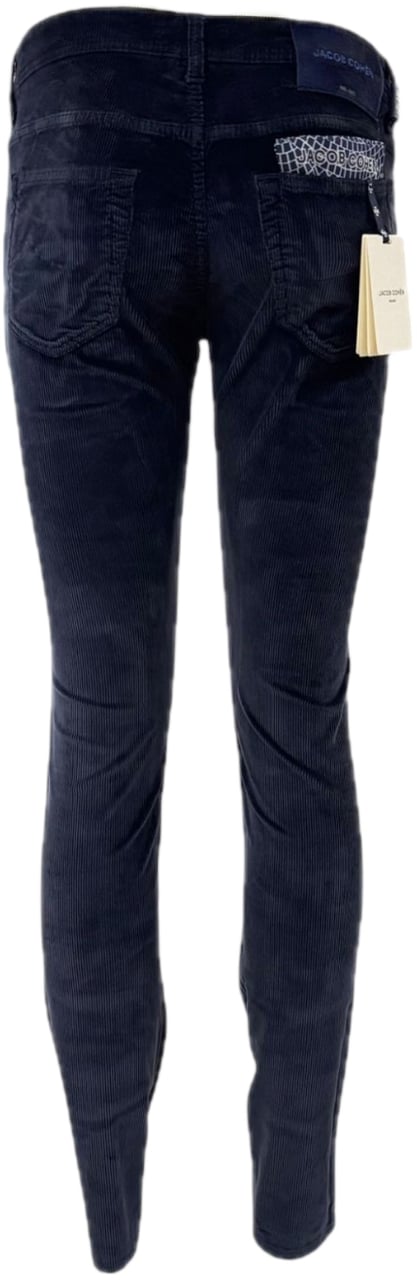 Jacob Cohen Corduroy navy Nick Slim Blauw