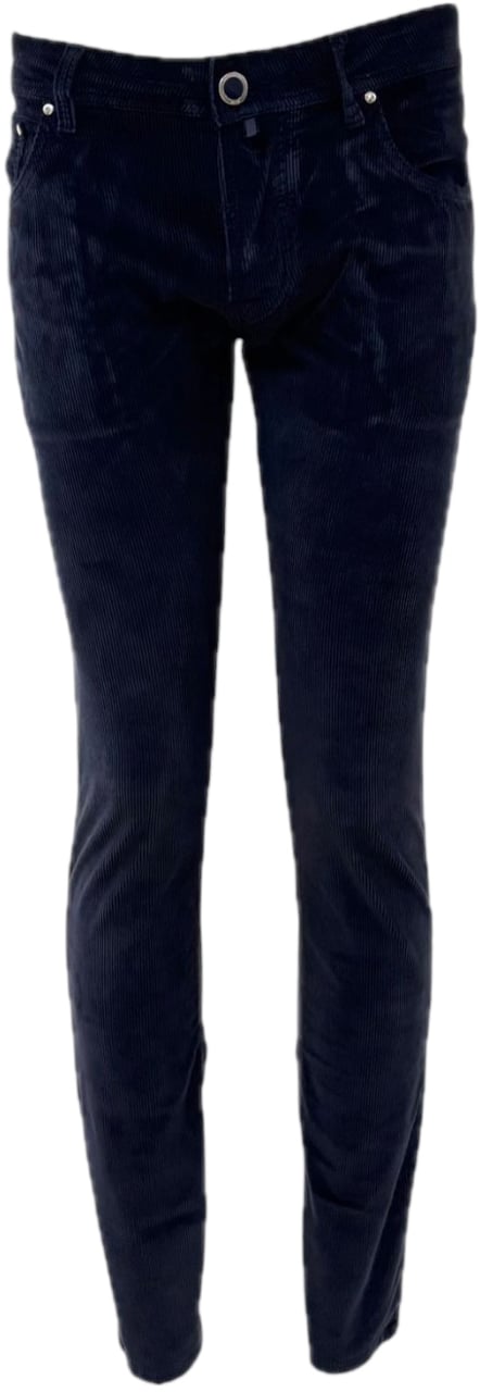 Jacob Cohen Corduroy navy Nick Slim Blauw