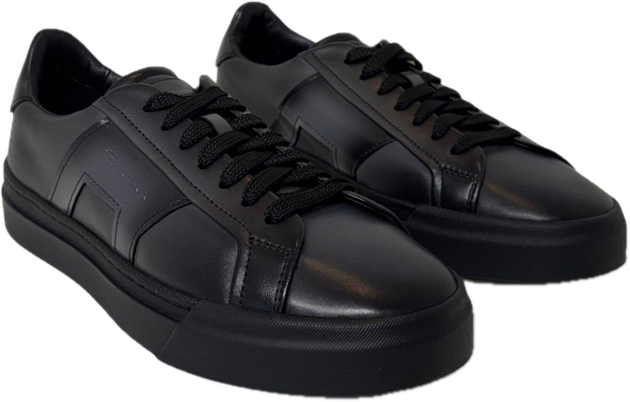 Santoni Sneaker leer Gloria antraciet Grijs