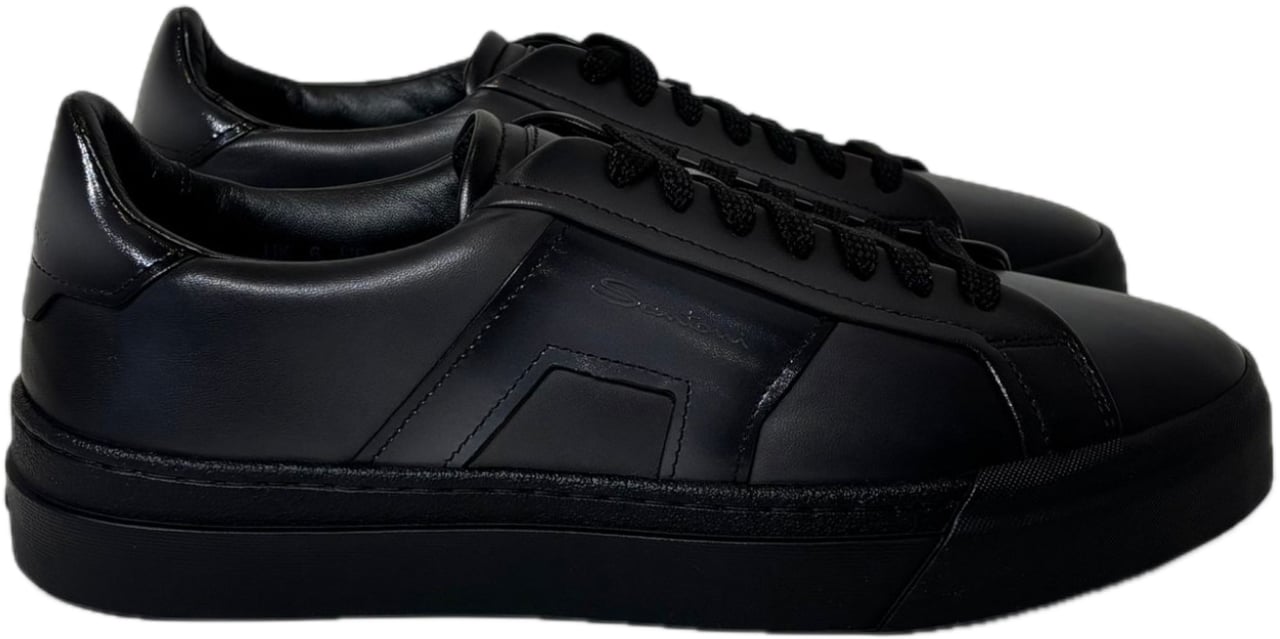 Santoni Sneaker leer Gloria antraciet Grijs
