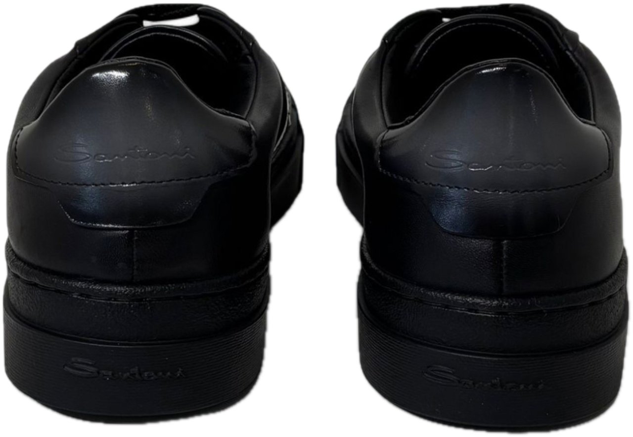 Santoni Sneaker leer Gloria antraciet Grijs