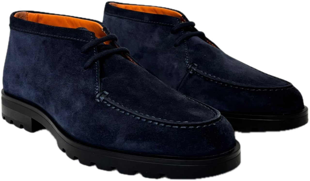 Santoni Detroit Gomma Blauw