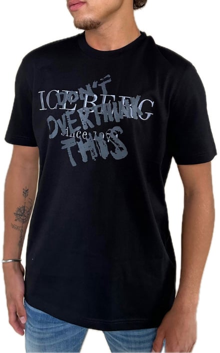 Iceberg T-shirt Black Zwart