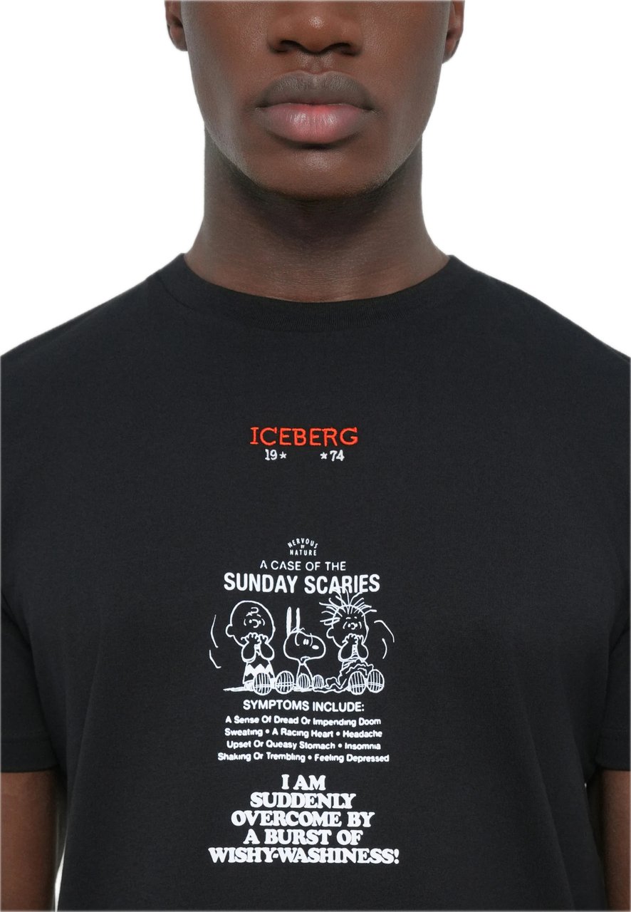 Iceberg T-shirt Black Zwart