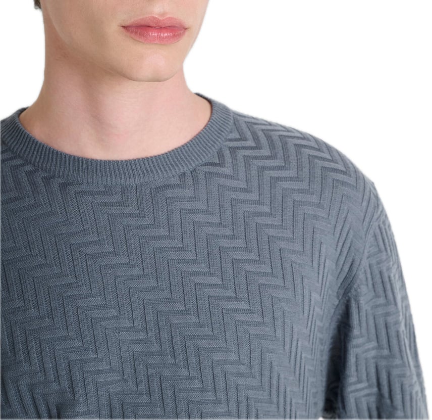 Antony Morato Blue Knitwear Blauw