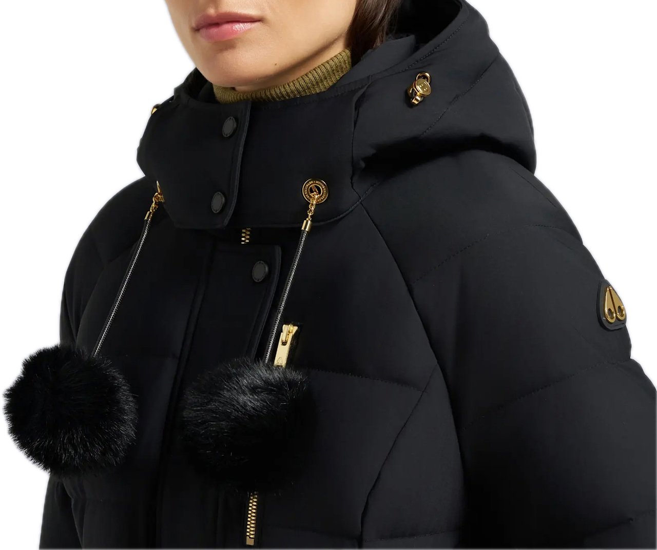 Moose Knuckles Women Cambria Jacket Gold Black Zwart