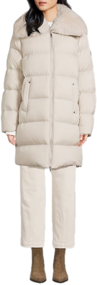 Moose Knuckles Belle Sh Long Puffer Alabaster Wit