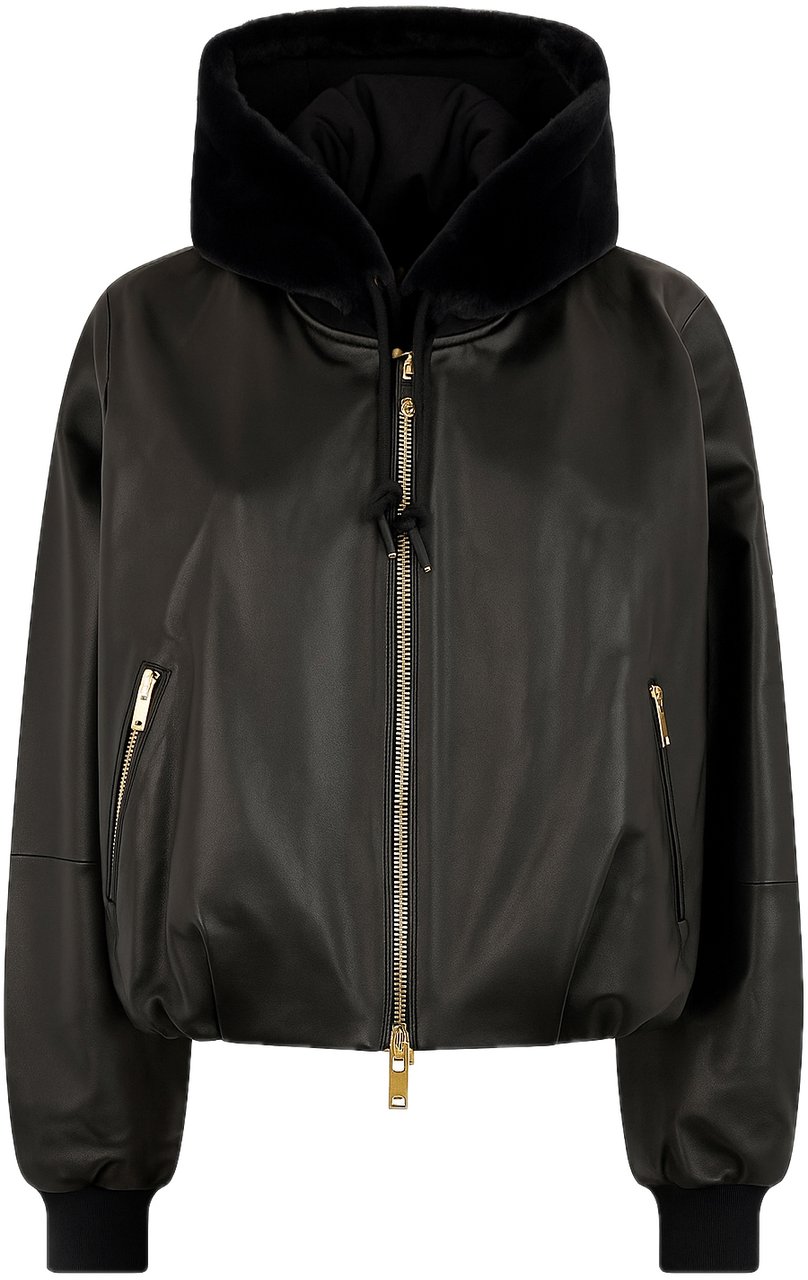 Moose Knuckles Cardin Bunny Jacket Gold Black Zwart