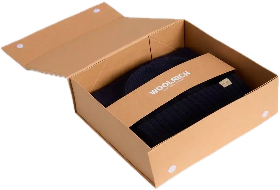 Woolrich Gift Box Melton Blue Blauw