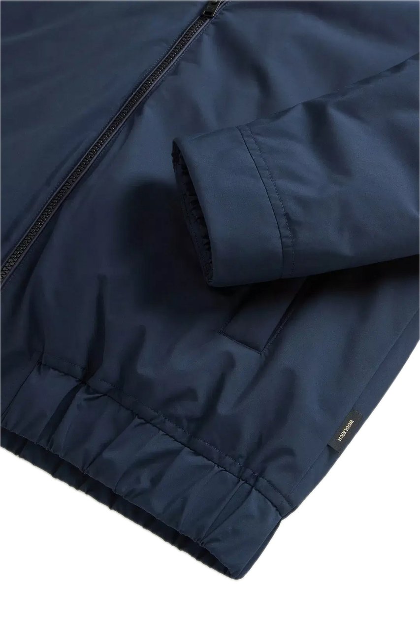 Woolrich Cloud Lewis Bomber Melton Blue Blauw
