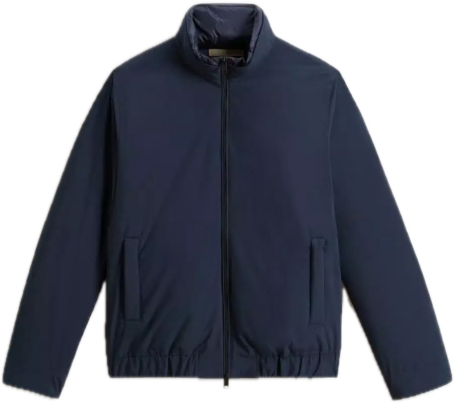 Woolrich Cloud Lewis Bomber Melton Blue Blauw