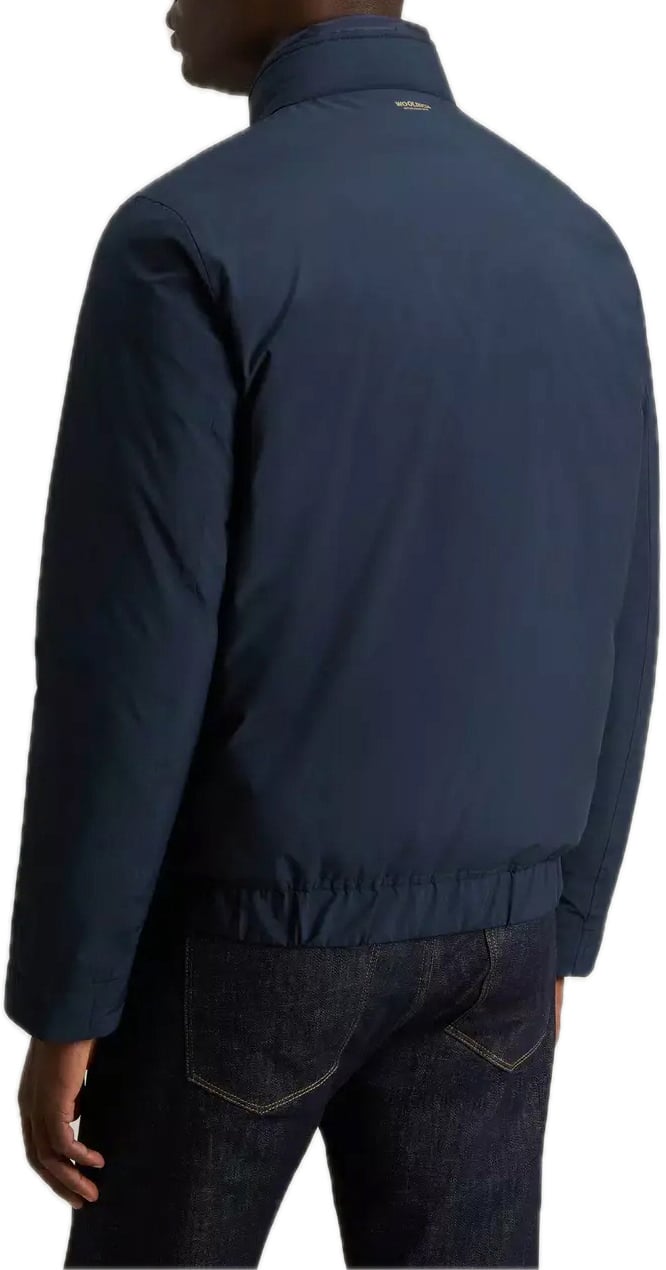 Woolrich Cloud Lewis Bomber Melton Blue Blauw