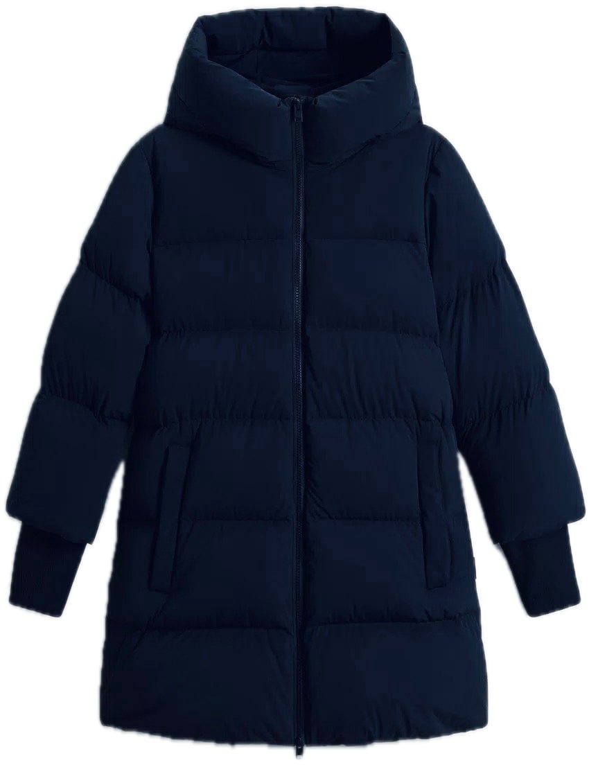 Woolrich Cloud Madison Coat Melton Blue Blauw