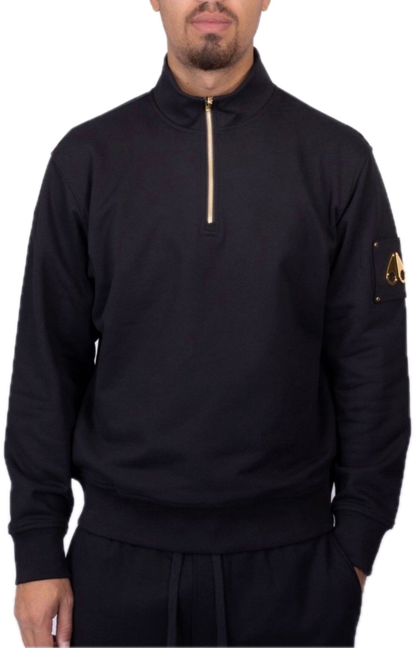 Moose Knuckles Snyder 1/4 Zip Gold Black Zwart