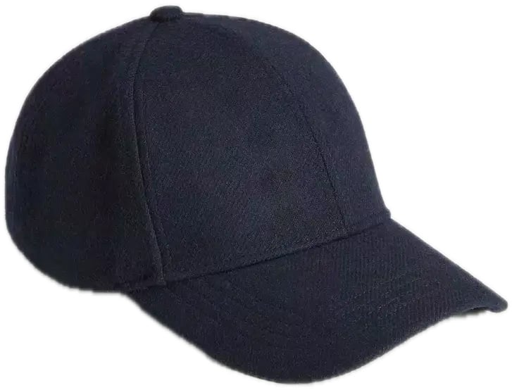 Woolrich Solid Wool Cap Melton Blue Blauw