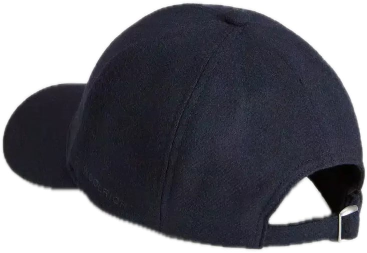 Woolrich Solid Wool Cap Melton Blue Blauw