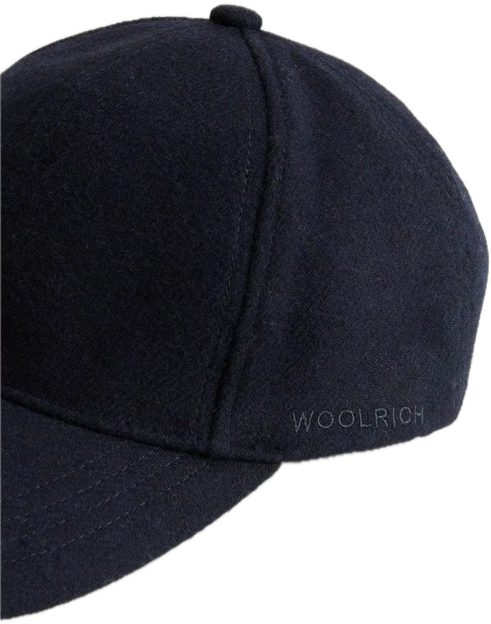 Woolrich Solid Wool Cap Melton Blue Blauw