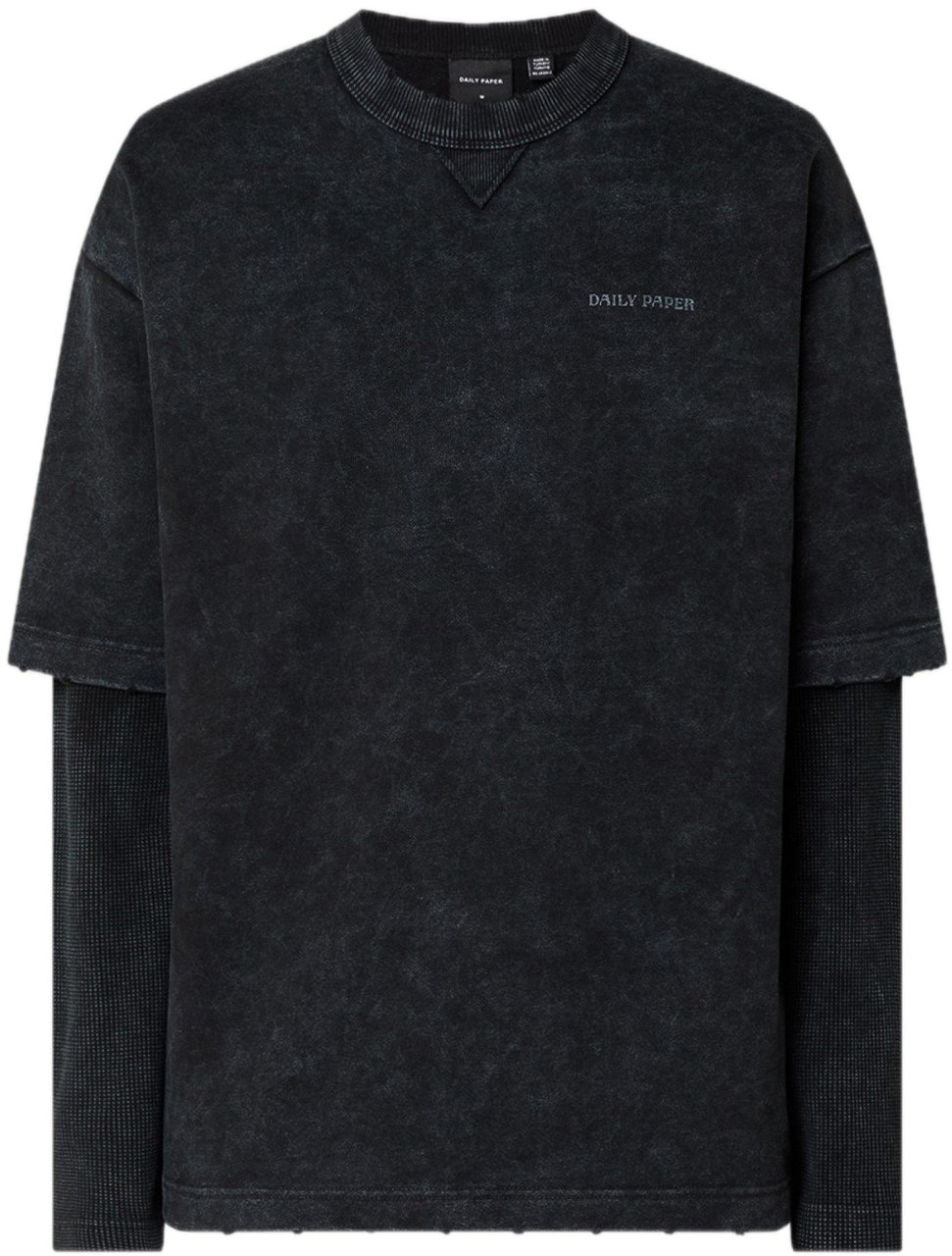 Daily Paper Layered ls-t-shirt Zwart